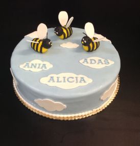 Tort na roczek - Pszczółki