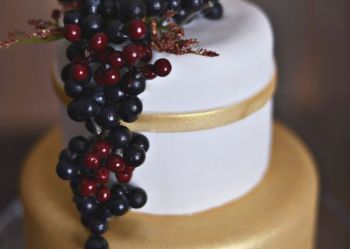 Tort weselny Greckie złoto i winogrona - Cukiernia Hania